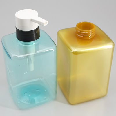 Transparent Square 28mm 500g Refillable Pump Bottle