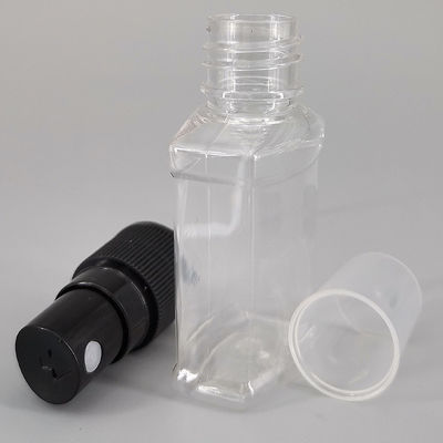 Transparent Square 4.5g 20ml Plastic Mist Spray Bottle
