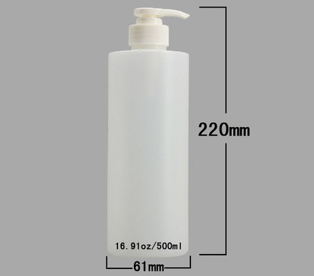 PET Cylinder 22mm 500ml Empty Shampoo Bottles