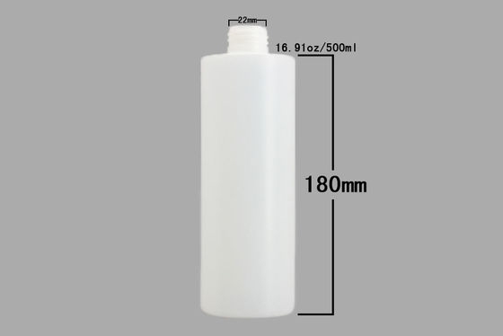PET Cylinder 22mm 500ml Empty Shampoo Bottles