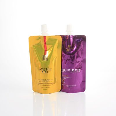 300ml Purple Yellow Stand Up Pouch plastic Screw Covers