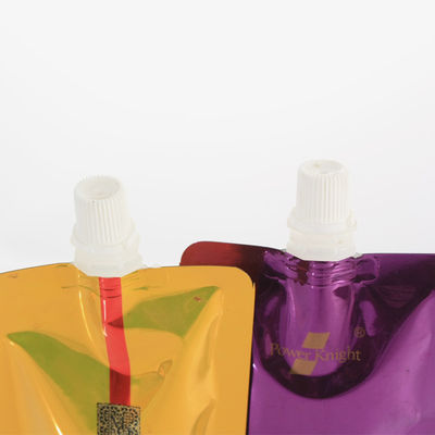300ml Purple Yellow Stand Up Pouch plastic Screw Covers